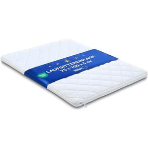 Totsy Baby Materasso per box rettangolare 75x100 cm schiuma sfoderabile bianco | Materasso per box rettangolare 75x100 cm in schiuma sfoderabile lavabile 40°C Oeko-Tex arrotolabile bianco