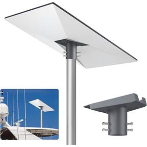Justech Adattatore per Tubi Starlink Gen 3 a 360° Regolabile Supporto da Palo Starlink Gen 3 in Lega di Alluminio Compatibile con Diametro 25-53 mm Installazione Universale per Tetto Parete Giardino-G
