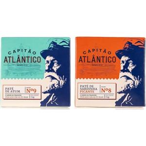 Quinta de Jugais Paté Piccante di Sarde & Paté di Tonno - Duo di Creme di Pesce in Stile Portoghese - Confezione da 2 x 75 g - Paté in Scatola Ricchi di Gusto per Pane, Cracker, Snack e Tapas