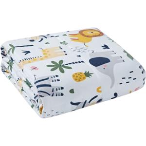 Dailydream Coperta ponderata per bambini 90 x 120 cm 3,2 kg | Motivo safari | 100% cotone con imbottitura in perline di vetro | Coperta pesante per dormire | Peso corporeo 35-55 kg