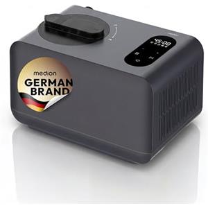 MEDION Gelatiera con compressore, yogurt e granita senza preraffreddare | Display touch, autoraffreddante, con misurino, cucchiaio e spatola, MD 100087
