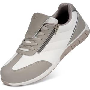 LARNMERN Scarpe da ginnastica di sicurezza da uomo, con puntale in acciaio, leggere, comode, da camminata