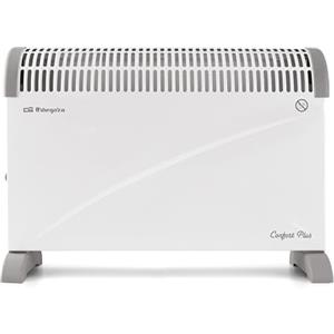 Orbegozo CV 2300, termoconvettore elettrico, termoconvettore, 2000 W, 3 livelli di potenza, termostato regolabile, interruttore luce, protezione surriscaldamento, silenzioso, colore bianco