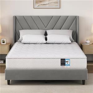 Yaheetech Materasso Matrimoniale 160 x 200 cm Altezza 23 cm | Molle Insacchettate, 7 Zone Supporto Media Rigidità H3, Traspirante Ergonomico, Imballato Sottovuoto Arrotolato, Bianco