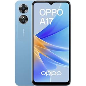 Oppo A17 - Smartphone 4G, 4 GB Ram e 64 GB, doppio sensore fotografico da 50 MP, 5 MP frontale, schermo LCD da 16,7 cm, 60 Hz, batteria da 5000 mAh, blu