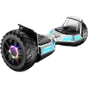 SISIGAD 8,5 Pollici All Terrain Off Road Hoverboard with Bluetooth Speakers and LED Lights, UL2272 Certified Self Balancing Scooter