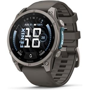 Garmin Smartwatch Garmin Fenix 9 47mm Titanium Pebble Grigio [010-04762-01]