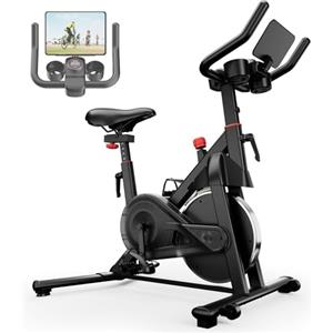 Superun Home Exercise Bike with Adjustable Magnetic Resistance, Professional Cycling Bike, Home Bicycle with LCD Display and APP Weight Capacity 136 kg