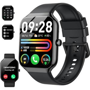 Motast 2026 - Smartwatch da donna e uomo, 1,96", con funzione telefonica | Orologio da polso con oltre 115 modalità sportive, contapassi, frequenza cardiaca, SpO2, monitoraggio del sonno