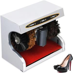 Generic Lucidatrice elettrica per scarpe, lucidatrice a induzione completamente automatica, kit di pulizia per la rimozione della polvere in acciaio inox, per casa, hotel, banca
