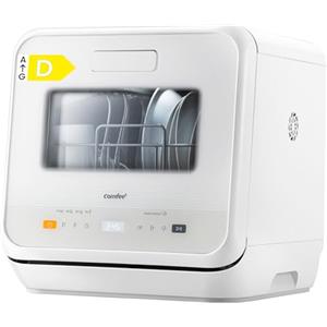 COMFEE' COMFEE Lavastoviglie Piccola Con Serbatoio 5L E Lavaggio A Vapore, Bianco | 6 Programmi Di Lavaggio, Lavaggio A Vapore 98℃, Lavaggio Della Frutta, 1-24 Ore Avvio Ritardato, 72 Ore Stoccaggio Ventilato
