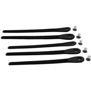 Lastdaytime Silicone antiscivolo per cinghie di skate per una vestibilità sicura | Confezione da 5 cinghie nere, materiale PP, resistenti alle intemperie, lunghezza 120-280 mm, accessorio in linea per