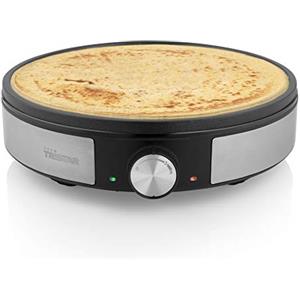 Tristar Crepiera Elettrica, Ø 30 cm, 1200 W, Termostato Regolabile | Spatola in legno, Stendipastella in legno, Rivestimento antiaderente, Vano avvolgicavo, BP-2638