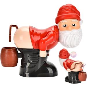 Generic Bolle Babbo Natale Scoreggiante Novità Elettrica Buffo Santa Macchina | Macchina Automatica Per Bolle Per Feste Bambini Matrimoni Prato Giardino Spiaggia Piscina