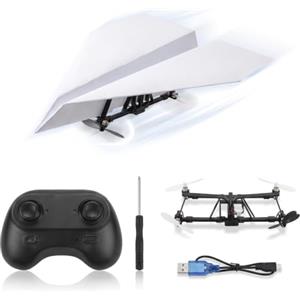 Helilyco Kit di aeroplani di carta RC fai da te con stabilizzatore giroscopico e doppia elica, facile da costruire aereo telecomandato per principianti e hobbisti