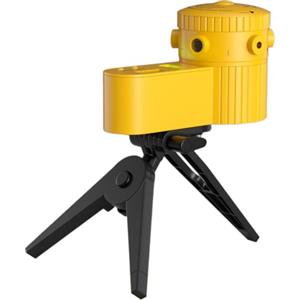NINMORTH Livella laser ottica a 5 modalità, con treppiede, LED in plastica ABS, 15 cm, livella laser compatta per soffitti e scale, livellamento con attacco per treppiede da 1/4, nero