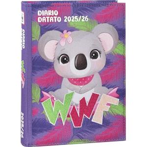 COMIX WWF - Diario Scuola 2025-2026 Ufficiale WWF, Diario 12 Mesi, Ideale per la Scuola Elementare o Media, con Copertina Rigida con la Foto di un Leopardo e 352 Pagine a Colori, 13 x 17,8H cm