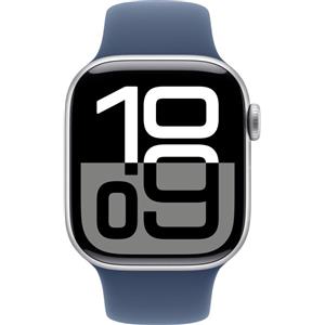 Apple Apple Watch Series 11 GPS 46mm Cassa Alluminio Argento con Sport Band Viola Nebbia - M/L cod. MEVA4QL/A MWWA3QL/A-OUT