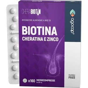 Agocap Integratori per Capelli, Biotina, Cheratina, Zinco. Vitamine per Capelli | Biotina capelli, unghie. Ideale per rafforzare la Crescita capelli, azione anticaduta. 160 microcompresse, Biotina, Agocap