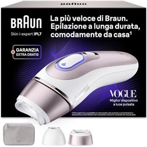 Braun Skin I·Expert Epilatore Luce Pulsata Smart, 2 Testine, PL7220 Bronzo | Epilazione Laser Peli Donna a Casa, Include Pochette, 2 Testine, Depilatore Corpo,Con App Gratuita