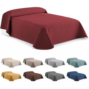 EasyCosy Copriletto Matrimoniale 250x260 Trapuntino Rombi Rosso | Copriletto trapuntato leggero, morbido e traspirante. Ideale per estate e mezza stagione, certificato OEKO-TEX®.
