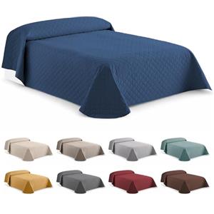 EasyCosy Copriletto Matrimoniale 250x260 Trapuntino Rombi Blu | Copriletto trapuntato leggero, morbido e traspirante. Ideale per estate e mezza stagione, certificato OEKO-TEX®.