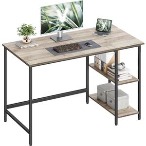 VASAGLE Scrivania per Computer, Scrittoio Moderno, 120 x 60 x 76 cm | Tavolo da Lavoro, per Ufficio Camera da Letto Soggiorno, Greige Melange e Nero Opaco, Collezione BARNET LWD47MB