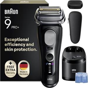 Braun Serie 9 Pro + Rasoio Elettrico Barba Nero, Smartcare 9690cce Custodia | Regolabarba Uomo, Rifinitore di Precisione, Impermeabile, Ricaricabile, Custodia, Smartcare, Testina ProComfort, Idea Regalo