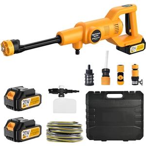 sukaudiz 80 Bar Idropulitrice a Batteria con Ugello 6 in 1, Display e Valigia | Idropulitrice Portatile con 2 Batterias da 4,0Ah,Pressione Regolabile, Accessori di lusso,per Giardino,Auto e Pulizie Esterne