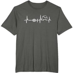 Funny Tennis Heartbeat Gift design Regalo di battito cardiaco di tennis per giocatore di tennis Maglietta