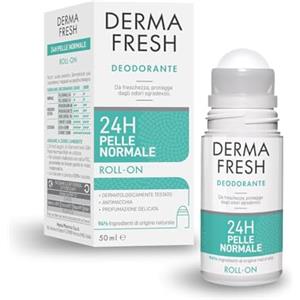 Dermafresh Deodorante Roll-On 24H Pelle Normale, Antimacchia, 100 ml | Profumazione Delicata, Freschezza Immediata, Dermatologicamente Testato