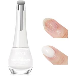 SUPWEE Smalto per unghie (bianco) | Extra forte, ad asciugatura rapida, a lunga durata, nutriente, a base di olio, applicazione normale per unghie fragili