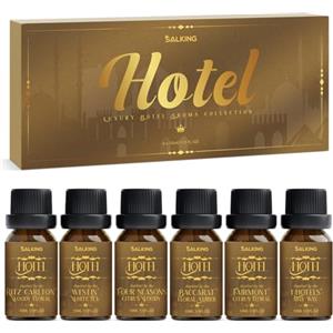SALKING Oli Essenziali per Diffusori 6 x 10ML, Set Olio Essenziale 100% Puri per Aromaterapia, SPA, Massaggio - Floreale Legnoso, Tè Bianco, Agrumi e Legni, May Way, Ambra Floreale, Fiori Agrumati