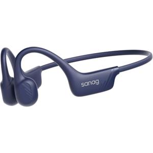 SANAG Cuffie Conduzione Ossea, Open Ear Auricolari Wireless Bluetooth 5.4 con Impermeabili IPX5, Microfono, HiFi 5.4 Bassi, 10 Ore di Riproduzione per Corsa, Ciclismo, Sport, Blu