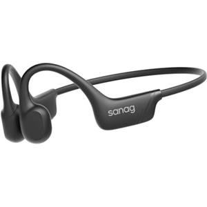 SANAG B21S Cuffie Conduzione Ossea, Open Ear Auricolari Wireless Bluetooth 5.4 con Impermeabili IPX5, Microfono, HiFi 5.4 Bassi, 10 Ore di Riproduzione per Corsa, Ciclismo, Sport (Nero)