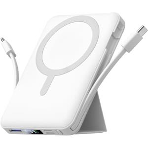 Azmuth Power Bank, per Magsafe Powerbank iPhone 10000mAh con Due Cavi USB-C | Caricatore Portatile Magnetico Ricarica Rapida con Display LED,Stand,Batteria Esterna per iPhone 18/17/16/15/14/13/12/Pro Max