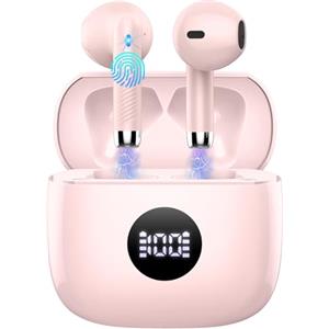 zakotu 2026 Cuffie Bluetooth 5.4, 40 Ore Cuffie In Ear Cancellazione Rumore ENC e 4 HD Mics, Auricolari Bluetooth con 3D Bass Stereo, HiFi Cuffiette LED Display
