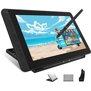 HUION Kamvas 13 Tavoletta Grafica con Schermo, 120% sRGB | 13,3 Pollici, Penna PW517, Compatibile Android, PC e Mac, Supporto Incluso, Ideale per Lavoro da Casa (Verde)
