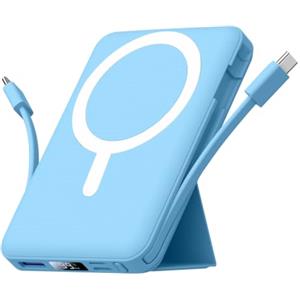 Azmuth Power Bank, per Magsafe Powerbank iPhone 10000mAh con Due Cavi USB-C | Caricatore Portatile Magnetico Ricarica Rapida con Display LED,Stand,Batteria Esterna per iPhone 18/17/16/15/14/13/12/Pro Max