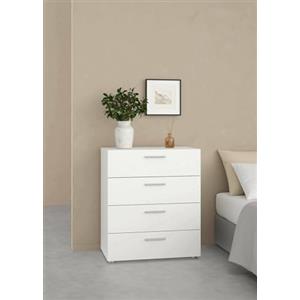 Dmora - Cassettiera Valerie, Settimino multiuso, Comò camera da letto, Mobile con cassetti, 70x40 h82 cm, Bianco