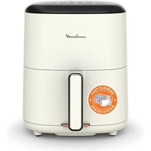 Moulinex Easy Fry Max, Friggitrice ad Aria 5L, Bianco, EZ246A | Frontalino Rimovibile, 10 Programmi automatici, App Ricette