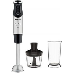 Moulinex DD6578 Quickchef 2in1 Frullatore a Immersione, 1000 W, Mixer con Tecnologia Powelix e 10 velocità, 2 Accessori, Bicchiere 800 ml e Tritatutto 500 ml, Lame in Acciaio Inossidabile