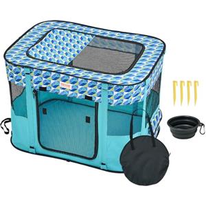 VEVOR Box per Cani Portatile Rettangolare 812x609 mm Box per Cuccioli Gatto Coniglio Pieghevole in Tessuto Oxford 600D, Cerniera Impermeabile Esterno Interno da Campeggio Viaggio Attività all'Aperto