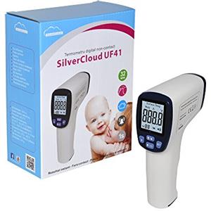 SilverCloud Termometro digitale SilverCloud UF41 senza contatto, con infrarosso, per ambienti e corpo