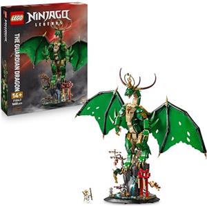 LEGO Ninjago Drago-guardiano 71847 | Giochi per ragazzi da 14 anni, con action figure giocattolo snodabile e minifigure del Maestro Wu, idea regalo, 1650 pezzi