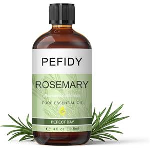 PEFIDY Olio di rosmarino 118 ML, 100% naturale, adatto per la cura della pelle, delle unghie e dei capelli, aromaterapia, SPA, bagno, fai da te, terapia aromatica, massaggi