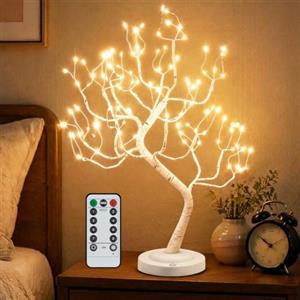 Probuk Lampada Albero LED, 108 LED Albero di Betulla Illuminato da Interno, 8 Modalità, USB/Batteria, Albero Bonsai con Luci LED, Lampada Albero Betulla per Natale, Feste, Decorazioni Interne, Compleanni