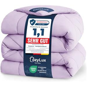 CozyLux Piumone Matrimoniale 220x240 cm Lavanda per 4 Stagioni | Piumone Letto in Microfibra 300 g/m², Oeko-Tex 100, Trapunta Invernale con quattro occhielli, Lavabile in Lavatrice