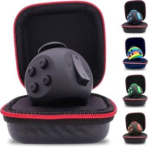 PILPOC theFube Fidget Cube (Nero) - Cubo Antistress Adulti e Bambini in Versione Deluxe - Fidget Toy con Custodia Protettiva Premium - Gadget Antistress Ideale per Ansia, ADHD, OCD e Autismo