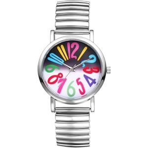 OIDEA Orologio Polso Donna Analogico: Cinturino Elastico in Acciaio Inossidabile Quadrante Cerchio al Quarzo - Grandi Numeri Arabi Facile da Leggere
